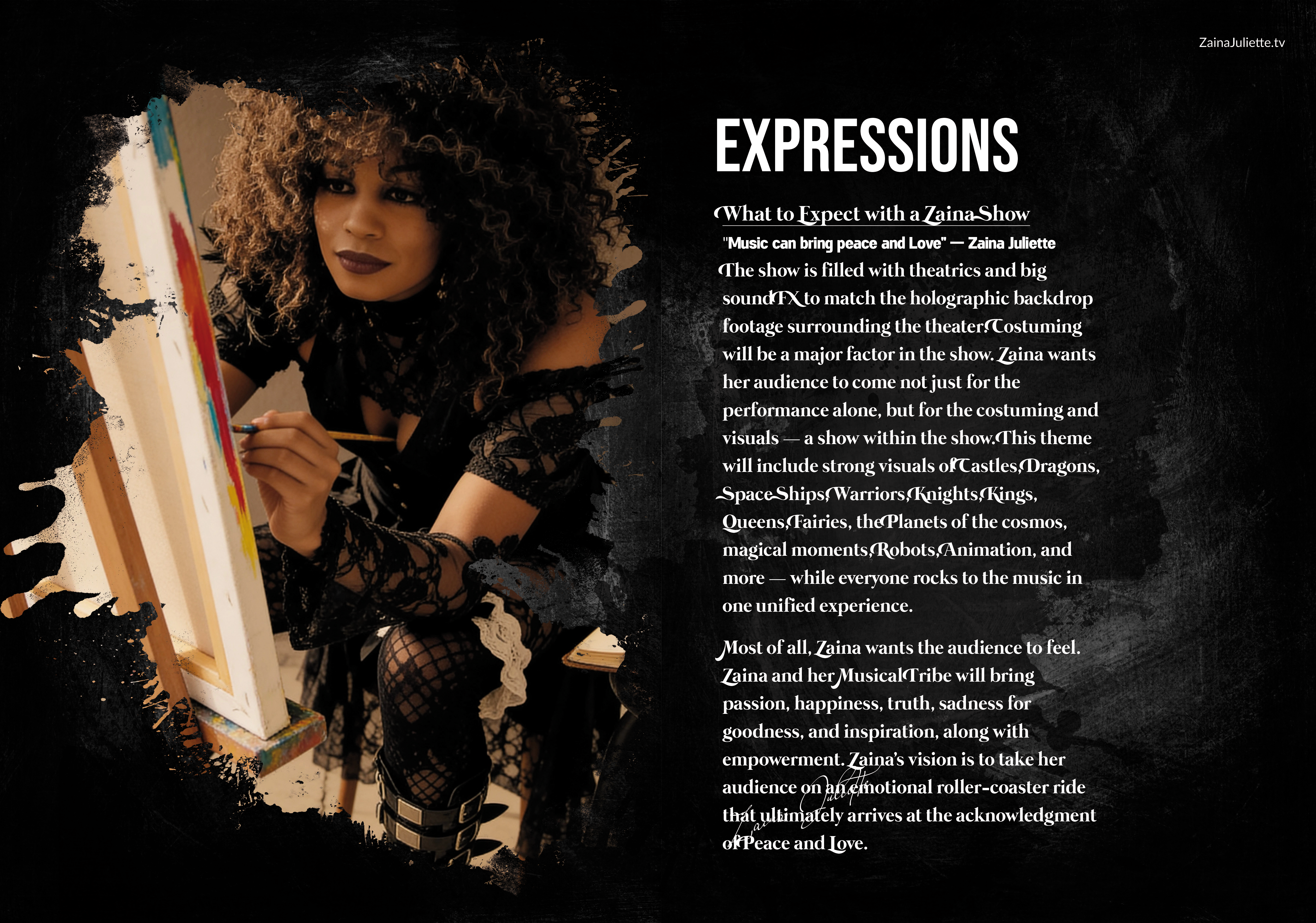 Expressions — What to Expect with a Zaina Show